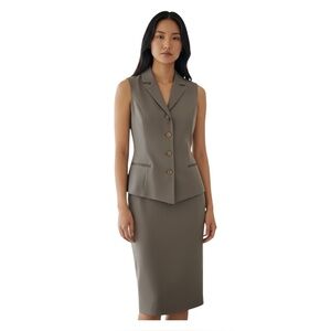 Episode by Carolyn Wight  Freeman 100% Pure Wool Vest & Skirt outfit. SZ.6
